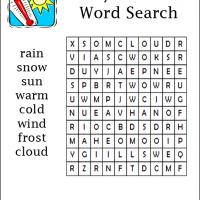 Easy Printable Crossword on Printable Easy Weather Word Search   Freeprintable Com