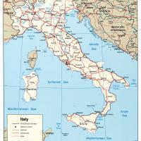 Europe  Italy Politcal Map 