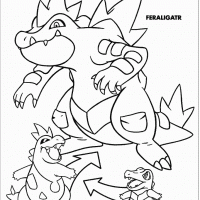 Pokemon Coloring Sheets on Printable Feraligatr Evolution   Freeprintable Com