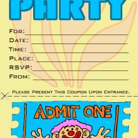 Colorful Admit One Party Invitation Envelope