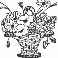 Hanging Flower Baskets on Flower Basket Variety Of Flowers In A Vase Tall Art