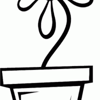Free Coloring on Printable Flower In Pot   Freeprintable Com