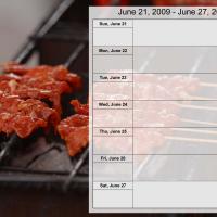 Food Themed Weekly Planner Jun 21 to Jun 27 2009