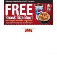 KFC Free Snack Size Bowl