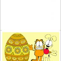 Garfield And Odie Painting Easter Eggs