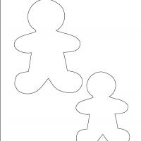 Gingerbread Man and Snowman Template