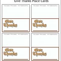 Give Thanks Place Cards