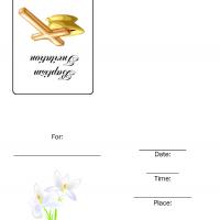 Gold Cross Baby Baptismal Invite