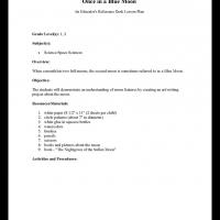 Grade 1 &amp; 2 Science: Once in a Blue Moon