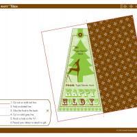 Green Reindeer Holida y Tag