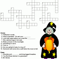 Crossword Puzzles Print on Christmas Decoration Crossword Holloween Crossword Picture For Kids