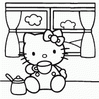 Hello Kitty by the Window