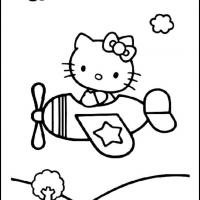 Hello Kitty on an Airplane