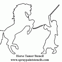 Horse Tamer Stencil