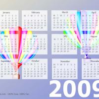 Hot Air Balloon 2009 Calendar
