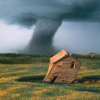 House Swept by Tornado