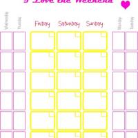 I Love The Weekend Calendar