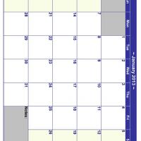 January 2013 Planner Calendar