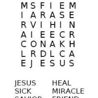 Christmas Crossword Puzzles on Printable Jesus Heals Word Search   Freeprintable Com