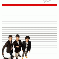 Jonas Brothers Notepad with Red Heart