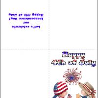 Kids 4th OF July Card