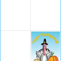Kids Turkey and Pumpkins Card