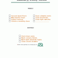 Laundry Chore Checklist