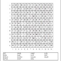 Letter C Word Search