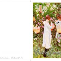 Little Girls Picking Flowers