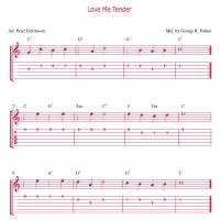 Love Me Tender Guitar Music