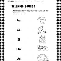 Match The Vowel Sound Worksheet