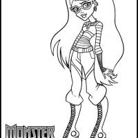 Monster High Coloring Pages on Monster High Ghoulia Coloring Sheet