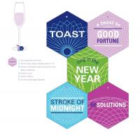 New Year Party Glass Charms