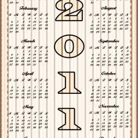 Pastel Stripes 2011 Calendar
