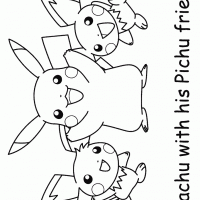 Pikachu Coloring Pages on Printable Pikachu And Pichu Friends   Freeprintable Com