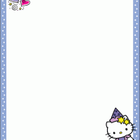 Purple Hello Kitty Stationary