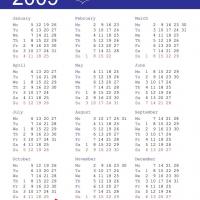 Sailboats Themed Calendar