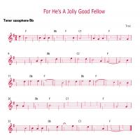 Saxophone - For He's A Jolly Good Fellow