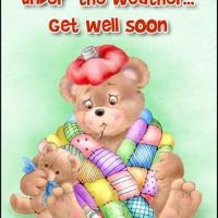 Sick Bear Postcard