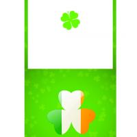 St. Patrick's Day Flag of Ireland in Shamrock