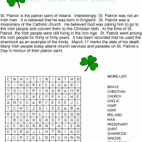 Free Online Crossword Puzzles on Patrick Printable Search St Word Make Money Online
