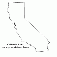 State of California Stencil