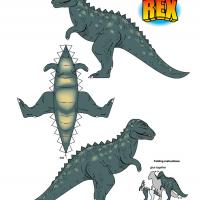 Tyranosaurus Rex Paper Toy