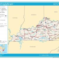 US Map- Kenctucky General Reference