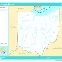 US Map- Ohio Rivers and Streams