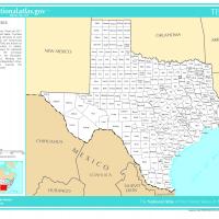 US Map- Texas Counties