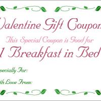 Valentine Breakfast In Bed Coupon