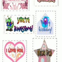 Various Greeting Labels