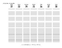 2026 Weekly Calendar 26