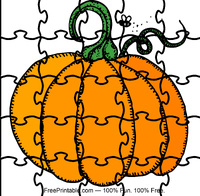 Pumpkin And Bee Puzzle